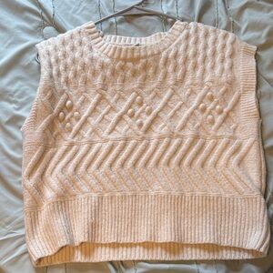 Sincerely Jules Cream Cable Knit Sweater Vest